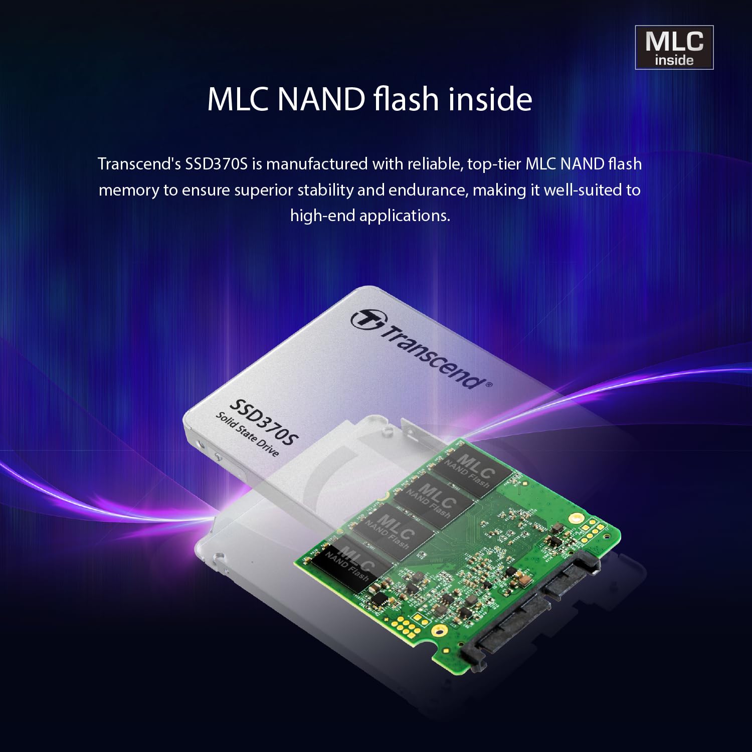Transcend 32GB SSD370S 2.5" SATA3 SSD, Solid State Drive, Guaranteed Endurance and Reliability, Dram Cache, MLC - TS32GSSD370S - Image 5