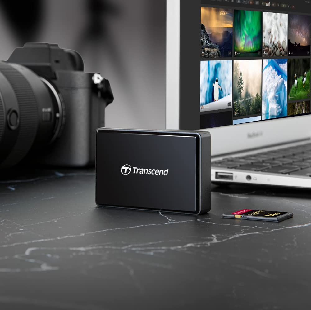 Transcend RDF9 Card Reader - CompactFlash, microSDHC, microSDXC, SDHC, SDXC, SD, microSD, CompactFlash (UDMA7) - USB 3.1 Type AExternal - Image 4