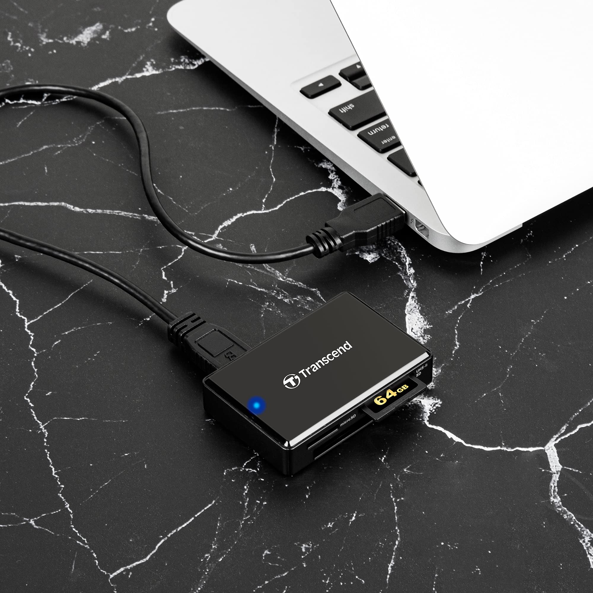 Transcend RDF9 Card Reader - CompactFlash, microSDHC, microSDXC, SDHC, SDXC, SD, microSD, CompactFlash (UDMA7) - USB 3.1 Type AExternal - Image 5